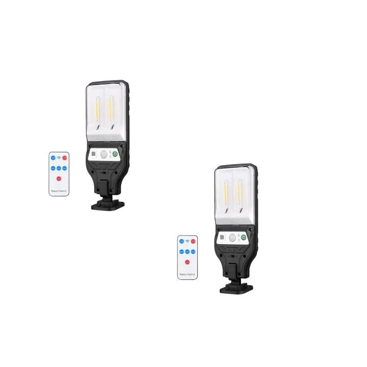 Solar Street Light Outdoor Automatic Mini 2 LED Lamp For Secure Home ,Garden and Outdoor(warm) Pack of 2
