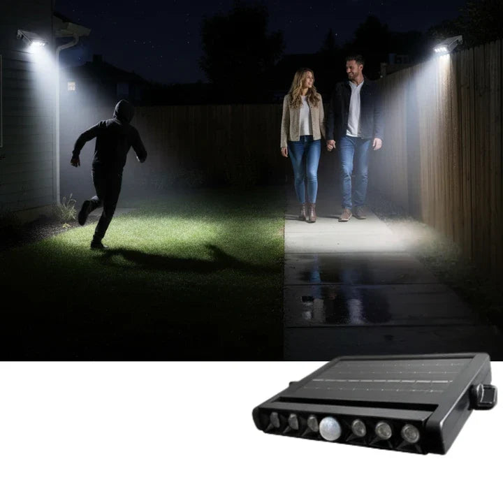 Solar Sensor Wall Light For Home, Garden, Outdoor Led Security Lamp with Motion Sensor (Waterproof , Cool)
