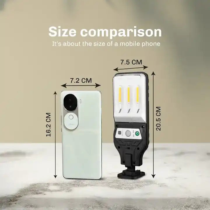 Solar Street Lamp LED Waterproof Mini Security Light for Home, Garden and Outdoor Use (Warm)