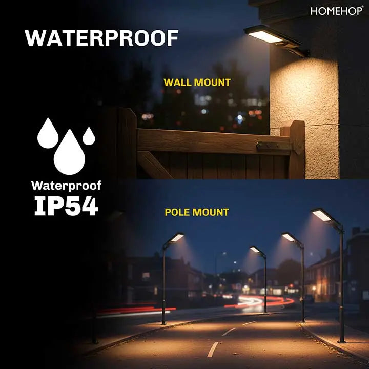 Solar Street Light Outdoor Waterproof 100 Watt Wireless Motion Sensor for Home and Garden.