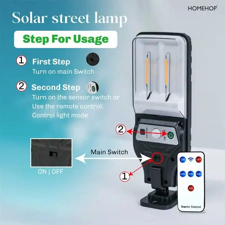 Solar Street Light Outdoor Automatic Mini 2 LED Lamp For Secure Home ,Garden and Outdoor(warm) Pack of 2