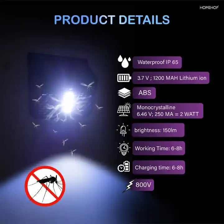Solar Wall Lights With Mosquito Killer Lamp Waterproof Motion Sensor LED Lights for Outdoor Use