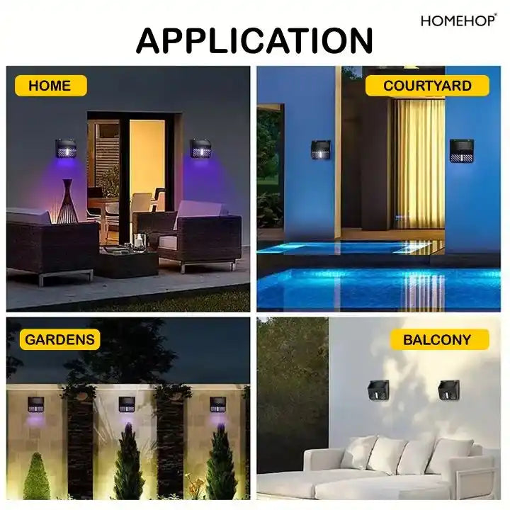 Solar Wall Lights With Mosquito Killer Lamp Waterproof Motion Sensor LED Lights for Outdoor Use