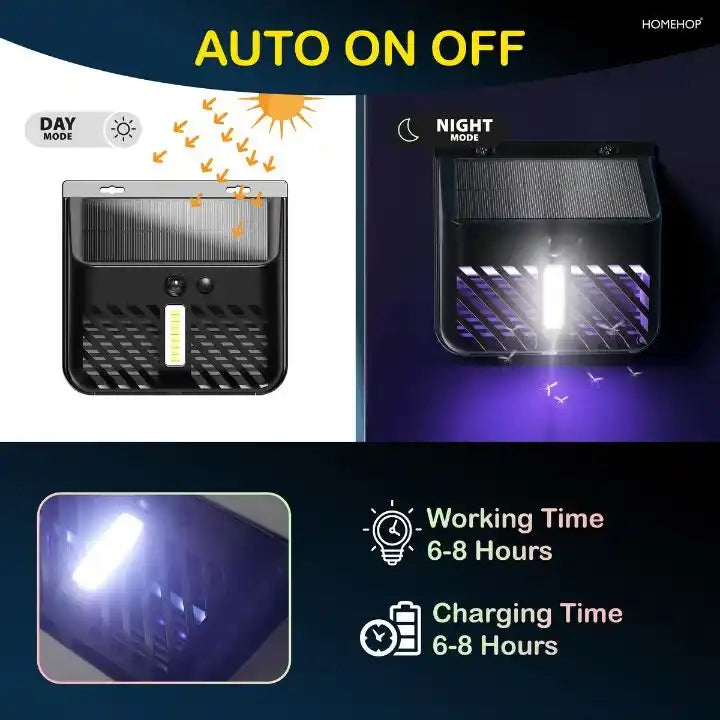 Solar Wall Lights With Mosquito Killer Lamp Waterproof Motion Sensor LED Lights for Outdoor Use