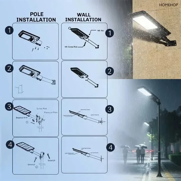 Solar Street Lights Outdoor Waterproof 50 Watt  Wireless Motion Sensor Lamp for Home Garden