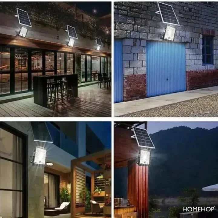 Solar led flood lights 200w solar exterior lamps with motion sensor light for home, garden and outdoor(RENEWED)