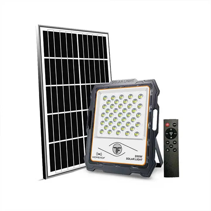 Solar led flood lights 200w solar exterior lamps with motion sensor light for home, garden and outdoor(RENEWED)