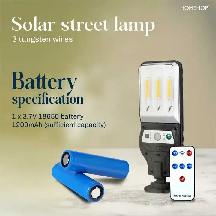 Solar Street Lamp LED Waterproof Mini Security Light for Home, Garden and Outdoor Use (Warm)