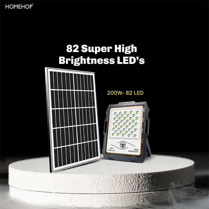 Solar led flood lights 200w solar exterior lamps with motion sensor light for home, garden and outdoor(RENEWED)
