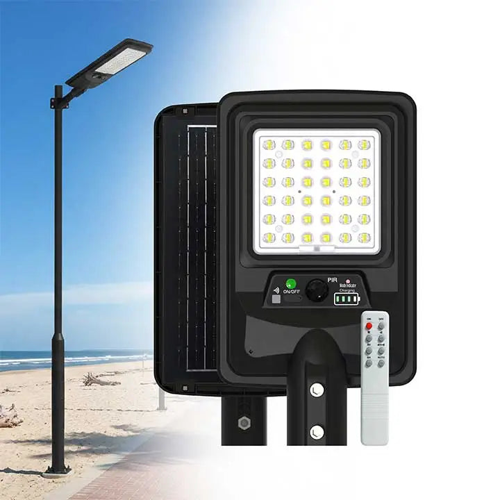 Solar  LED Street Light Outdoor Waterproof  100 W  Motion Sensor Wall Lamp For Home , Garden, Pathway (Cool White)