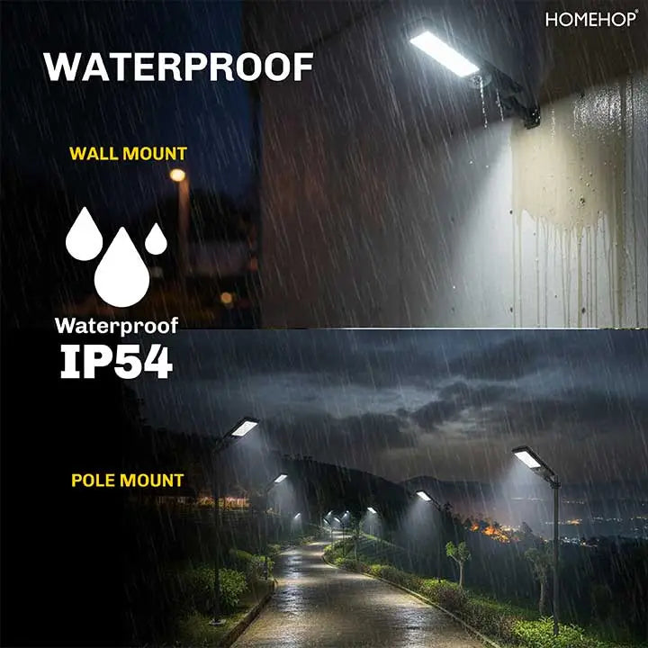 Solar Street Light Outdoor Waterproof 150W  Wireless Motion Sensor LED Lamp for Home Garden(Cool White)