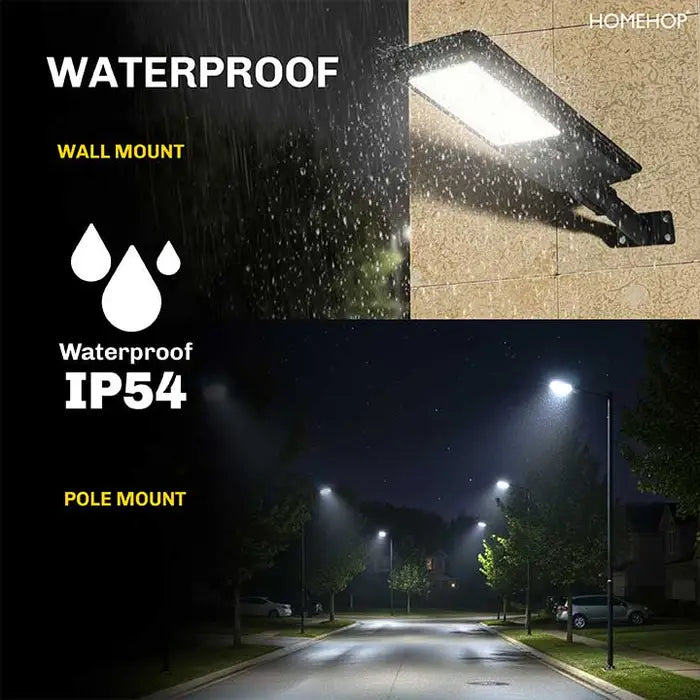 Solar  LED Street Light Outdoor Waterproof  100 W  Motion Sensor Wall Lamp For Home , Garden, Pathway (Cool White)