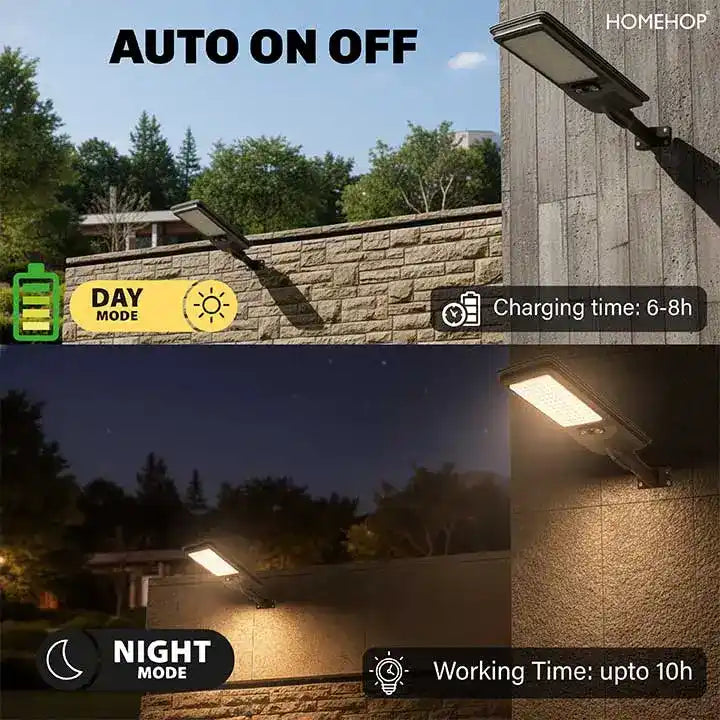 Solar Street Light Outdoor Waterproof 100 Watt Wireless Motion Sensor for Home and Garden.