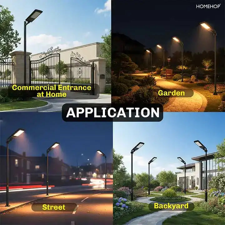 Solar Street Light Outdoor Waterproof 100 Watt Wireless Motion Sensor for Home and Garden.