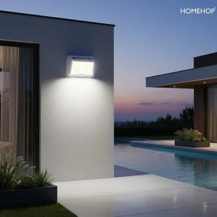 Solar Body Sensing Wall light  Outdoor for Garden and home security(Waterproof,Cool White)