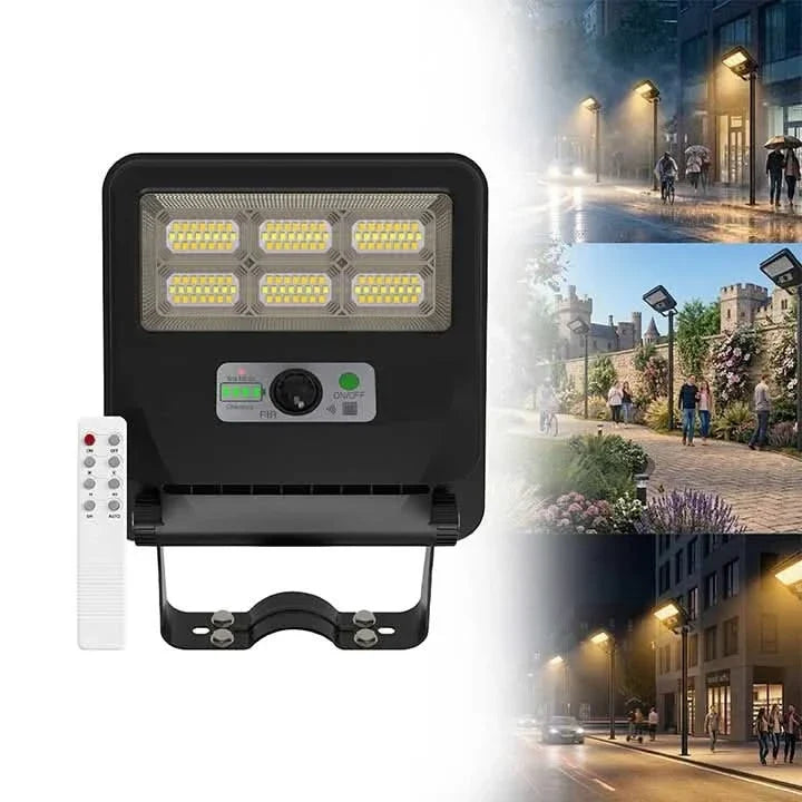 Solar Street LIght 50W Waterproof Motion Sensor Automatic for Home, Garden and Outdoor (Warm)