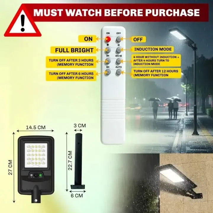 Solar Street Lights Outdoor Waterproof 50 Watt  Wireless Motion Sensor Lamp for Home Garden