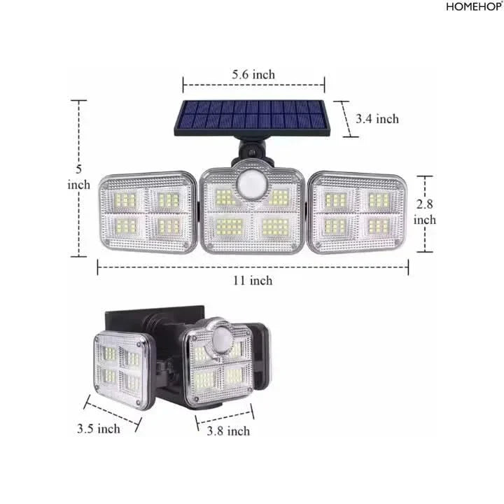 Solar Wall Lamp Outdoor Waterproof Motion Sensor Light for Home (Renewed)
