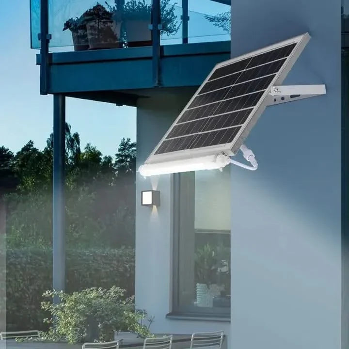 Solar Security Lighting Outdoor Wall Mounted LED Tube Lights For Home, Garden, Playground With Remote, 150W