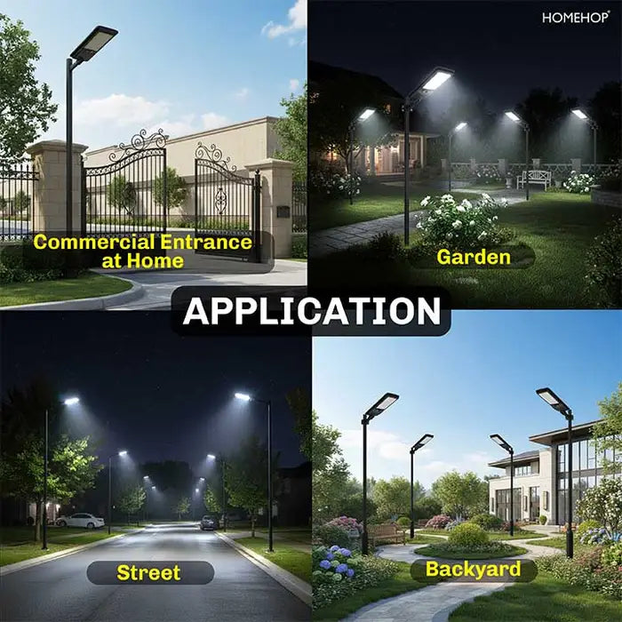 Solar  LED Street Light Outdoor Waterproof  100 W  Motion Sensor Wall Lamp For Home , Garden, Pathway (Cool White)
