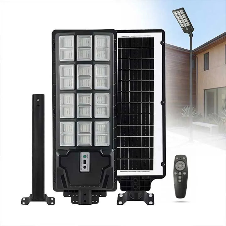 Solar Street Light 320W Waterproof Outdoor Motion Sensor LED Security Light for Home, Garden & Yard (Cool White).