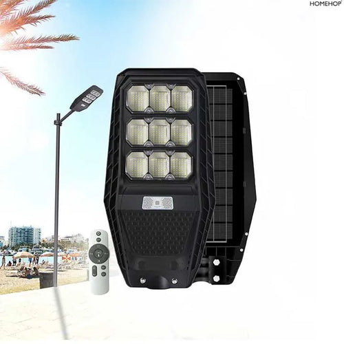 Automatic Solar Street Light Waterproof Road Lights for Home Garden with Remote Control (100W)