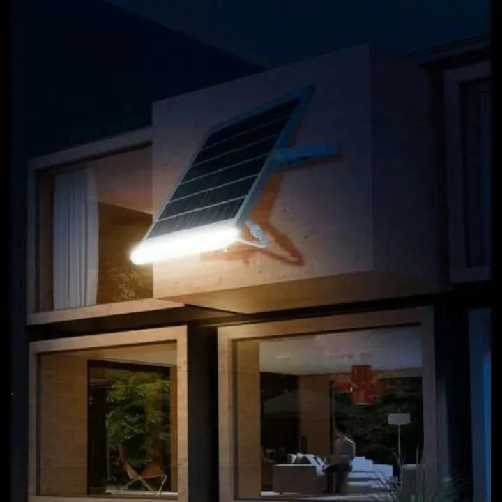 Solar 150W Wall Mounted LED Tube Light With Panel and Remote Control For Home, Garden, Playground(Refurbished)