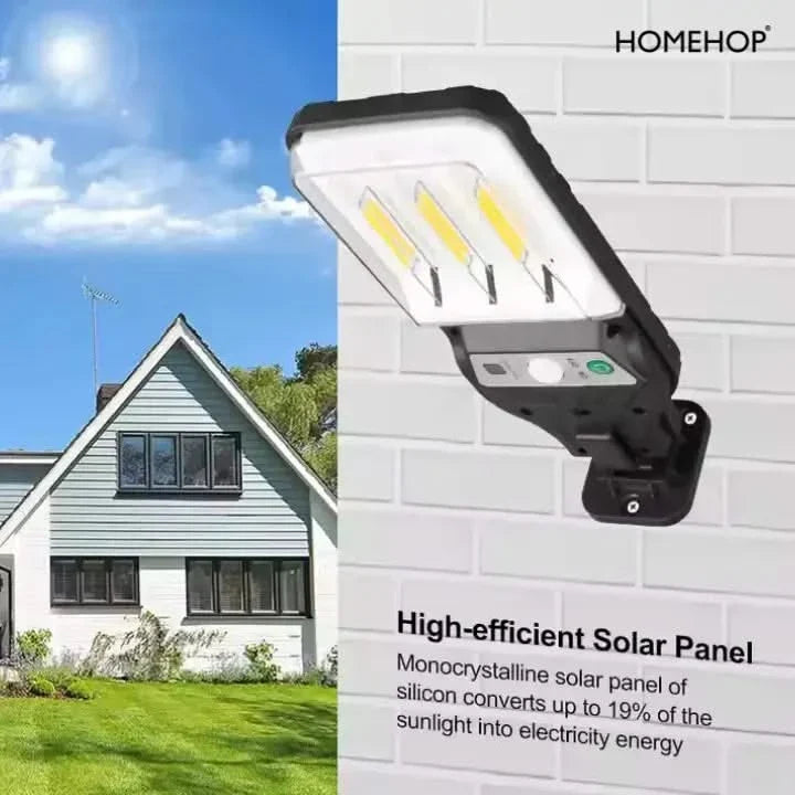 Solar Street Light 3LED Waterproof Mini Security Lamp for Home, Garden and Outdoor Use (Warm,Renewed)