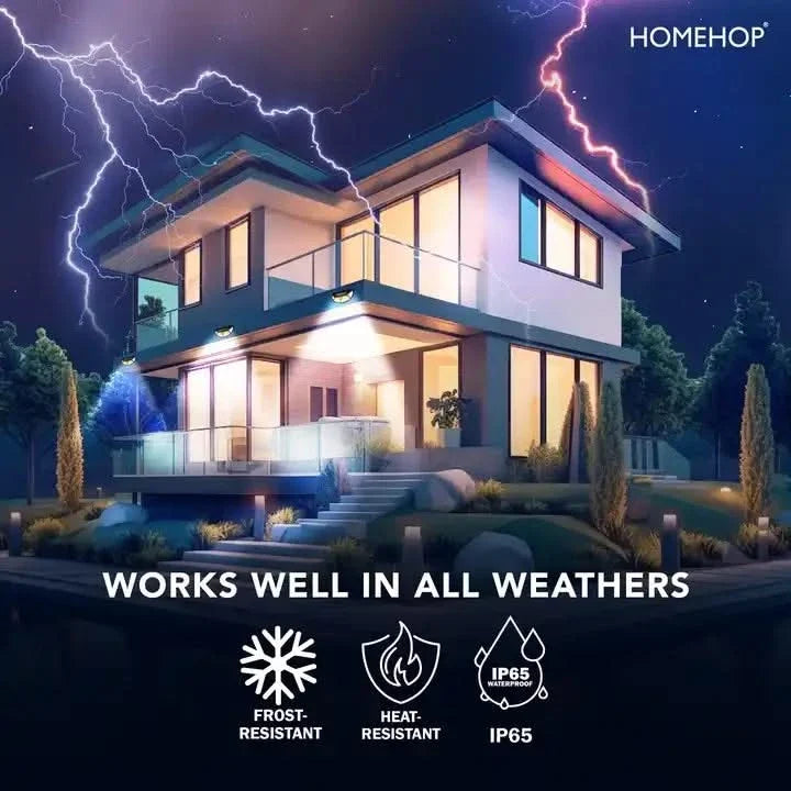 Solar LED Motion Sensor Light Outdoor Waterproof Wireless Wall Lamp for Home, Driveways, Front Porch