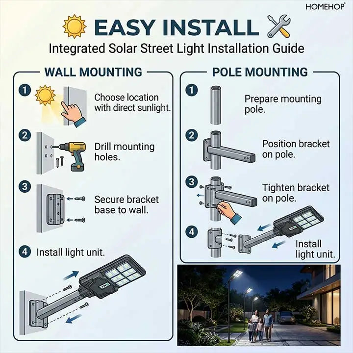 All in One Solar Street Lights 130W Motion Sensor LED Waterproof Automatic Wireless Security Lamp for Outdoor, Home, Garden and Pathway