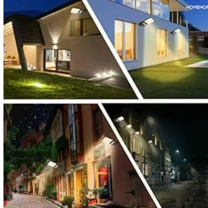 Solar Street Lamp LED Waterproof Mini Security Light for Home, Garden and Outdoor Use (Warm)