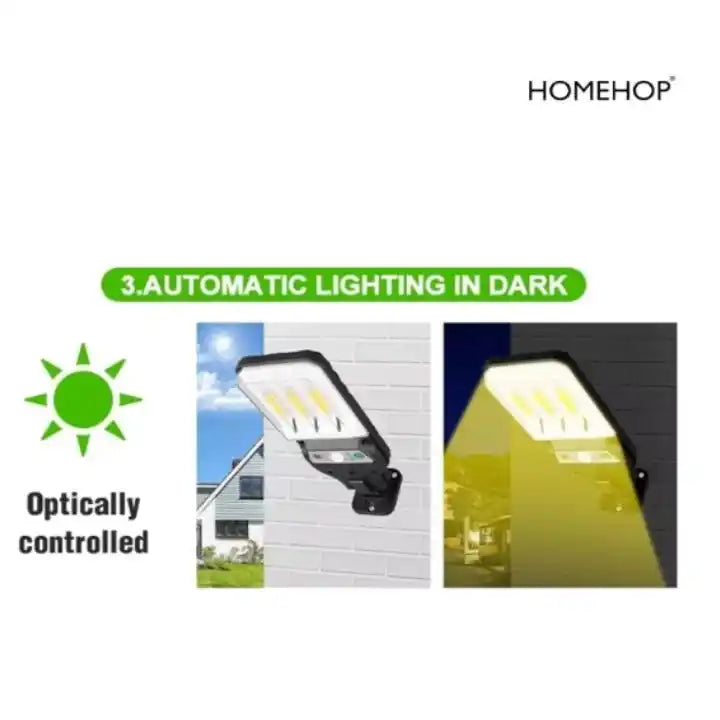 Solar Street Lamp LED Waterproof Mini Security Light for Home, Garden and Outdoor Use (Warm)
