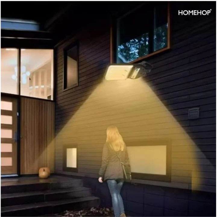 Solar Street Light 3LED Waterproof Mini Security Lamp for Home, Garden and Outdoor Use (Warm,Renewed)