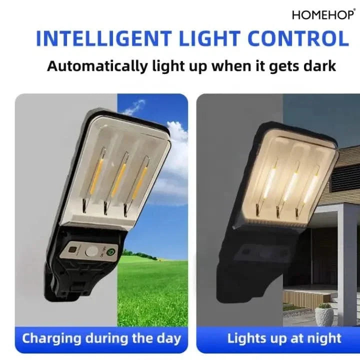 Solar Street Lamp LED Waterproof Mini Security Light for Home, Garden and Outdoor Use (Warm)