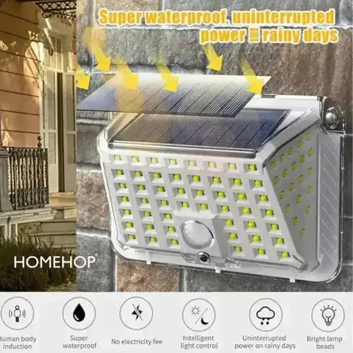 Solar Body Sensing Wall light  Outdoor for Garden and home security(Waterproof,Cool White)